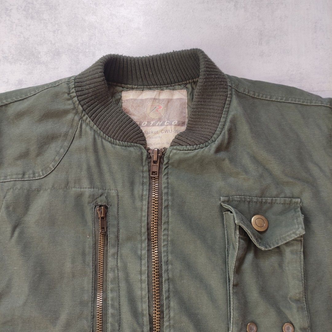 Rothco CWU-99 Flight Jacket (Category: Coats, Jackets and Outerwear) located in Bulacan. Submitted by thriftlockerph (Listing ID 1463364287, Image 3). Description: Size: S Dimension: 27.5L 22W Condition: 8.5/10 Color rate: 8/10.