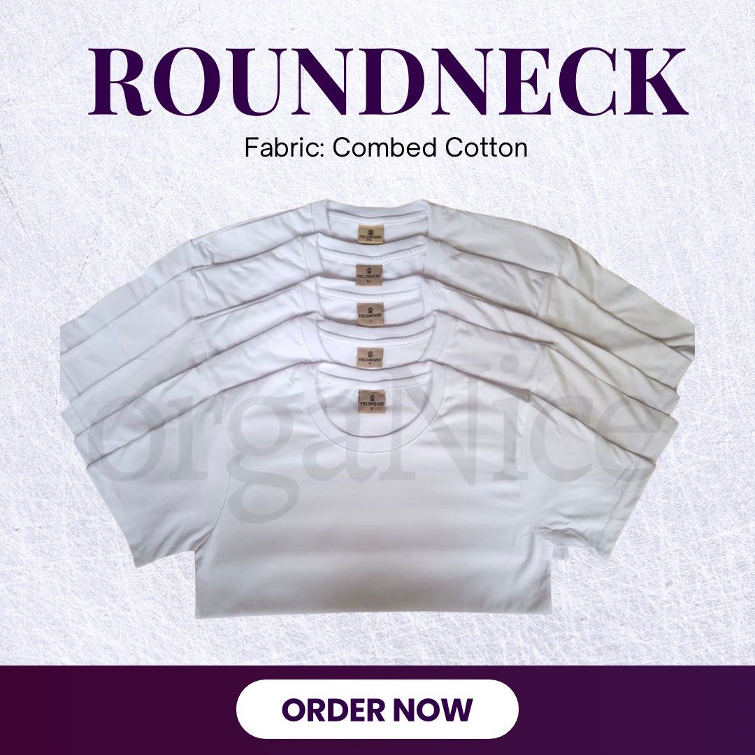 ROUNDNECK TSHIRT | PLAIN TSHIRT |WHITE TSHIRT| UNISEX (Category: Tshirts & Polo Shirts ) located in Manila. Submitted by abigailyao21949 (Listing ID 1463420207, Image 2). Description: *ROUNDNECK TSHIRT FOR SALE * Product Details: 🔸️Fabric: Combed Cotton 🔸️Color: Classic White 🔸️ Excellent Quality – Soft and Breathable 🔸️ Super Comfortable – Perfect for Daily Wear ✅️ Available for both Wholesale & Retail ✅️ Direct from the Factory – Best Price