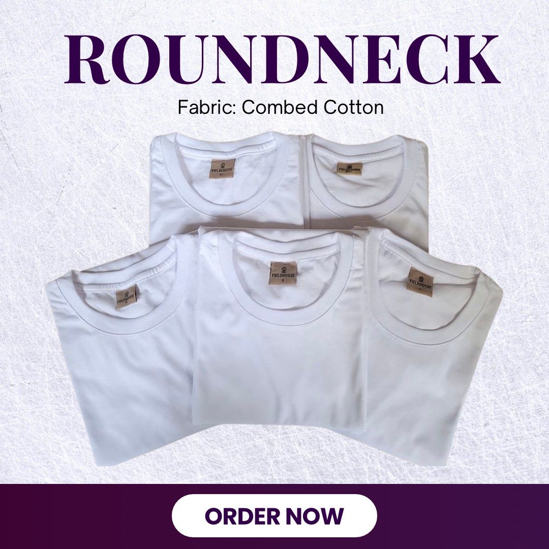 ROUNDNECK TSHIRT | PLAIN TSHIRT |WHITE TSHIRT| UNISEX (Category: Tshirts & Polo Shirts ) located in Manila. Submitted by abigailyao21949 (Listing ID 1463420207, Image 1). Description: *ROUNDNECK TSHIRT FOR SALE * Product Details: 🔸️Fabric: Combed Cotton 🔸️Color: Classic White 🔸️ Excellent Quality – Soft and Breathable 🔸️ Super Comfortable – Perfect for Daily Wear ✅️ Available for both Wholesale & Retail ✅️ Direct from the Factory – Best Price