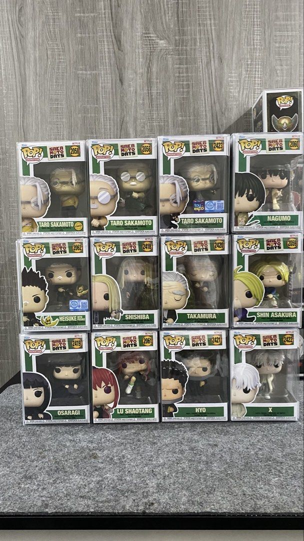 Sakamoto Days Funko Pop (Complete Set) (Category: Designer & Blind Box Toys) located in Caloocan City. Submitted by kelvinsese01 (Listing ID 1463475468, Image 1). Description: For Sale Sakamoto Days Funko Pop Set ‼️‼️ Take All Only 💰 ₱[P11000] • Sakamoto Days Taro Sakamoto #2058 (Chase) • Sakamoto Days Taro Sakamoto #2058 • Sakamoto Days Taro Sakamoto #2423 (Toy Expo Sticker) • Sakamoto Days Nagumo #2060 • Sakamoto Days Heisuke with Piisuke #206
