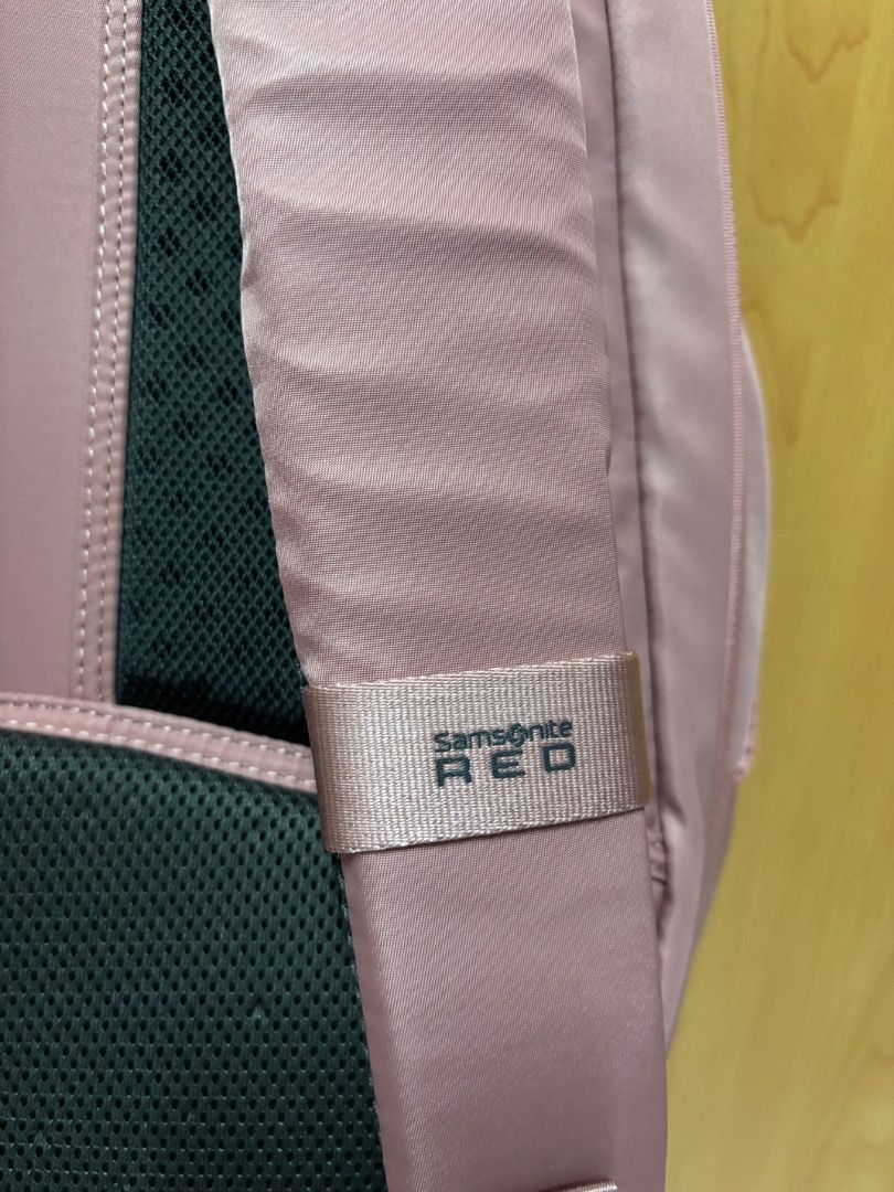 Samsonite backpack (Category: Backpacks) located in Singapore. Submitted by ma23456 (Listing ID 1463529967, Image 6). Description: As good as new. Used 2-3 times. Lots of compartments. Photo lighting has lead to like as if it’s different colors. It’s the light pink color Self collect.