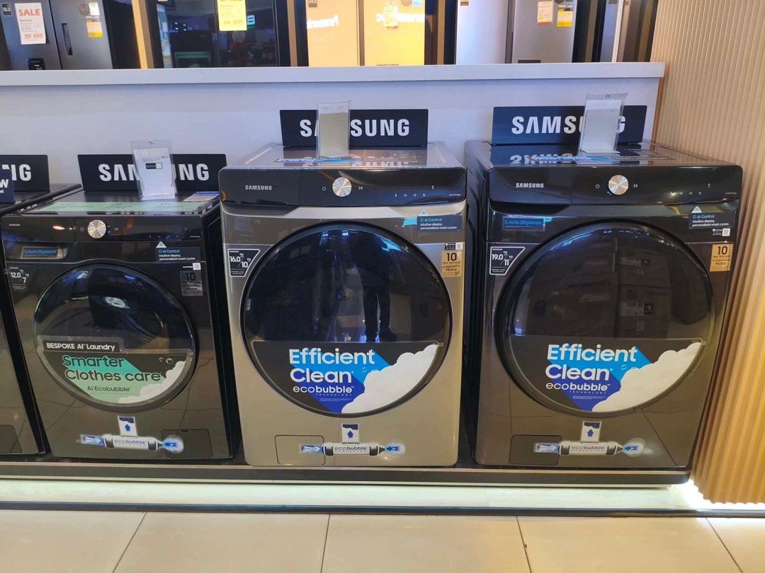 SAMSUNG FRONT LOAD WASHING MACHINE (Category: Washing Machines and Dryers) located in Quezon City. Submitted by annys.online (Listing ID 1463326959, Image 1). Description: SAMSUNG FRONT LOAD WASHER AND DRYER Ww13bb944dgbtc Srp 66,995 Cash 43,200 Ww12cgp44dsh Srp 58,495 Cash 39,200 WW70FG3M05TWTC Cash 17,400 WW90FG3M05TWTC Cash 28,000 WW10DB7U32GWTC CASH 36,600 Washer Dryer Combo Wd12dg6b85bb Srp 67,995 Cash 40,900 WD13BB944DGM CASH 45,700 Wd16t63
