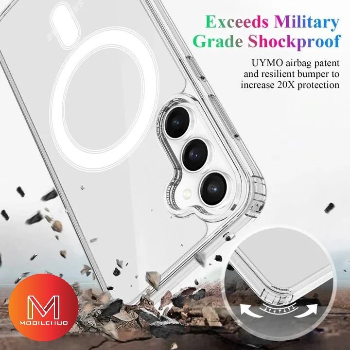 Samsung S24FE Magnetic Clear Shockproof Case (Clear) S24 FE (Category: Cases & Sleeves) located in Quezon City. Submitted by mobilehub_ (Listing ID 1463392047, Image 3). Description: Designed For Samsung S24 Fe -Magnetic -Shockproof OTHER AVAILABLE ITEMS (ADDITIONAL FEE): UV Tempered Glass - 345 Full Screen Tempered Glass - 335 Xundd Axe Screen Protector - 355 Privacy Tempered Glass - 245 Privacy Ceramic Matte - 199 Camera Lens Protector - 99 All