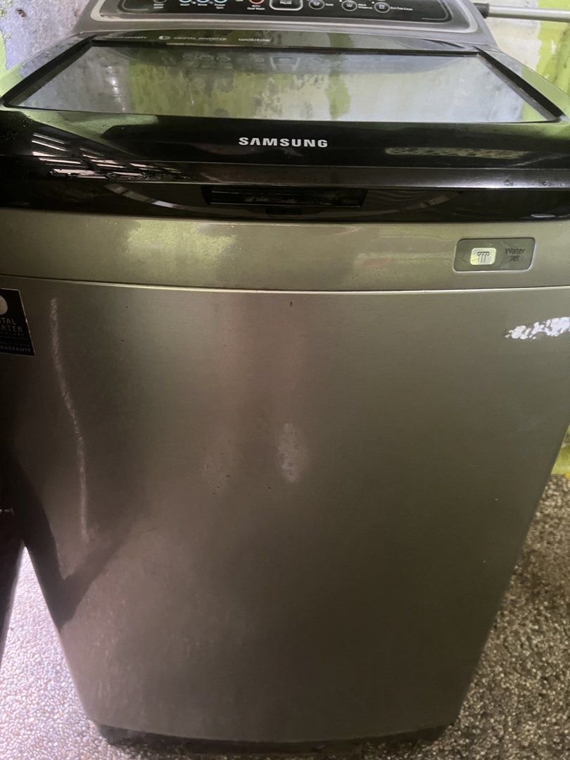 Samsung Washing Machine (Category: Washing Machines and Dryers) located in Manila. Submitted by empirebling (Listing ID 1463355812, Image 2). Description: - Samsung Top Load Washing Machine - Digital Inverter Technology for efficiency - Wobble Technology for gentle yet effective washing - Multiple Wash Cycles: Quick, Jeans, Blanket, Eco Tub Clean - Special Features: Power Wash, Activ Dual Wash - Adjustable Water Level Settings - Built-in Detergen