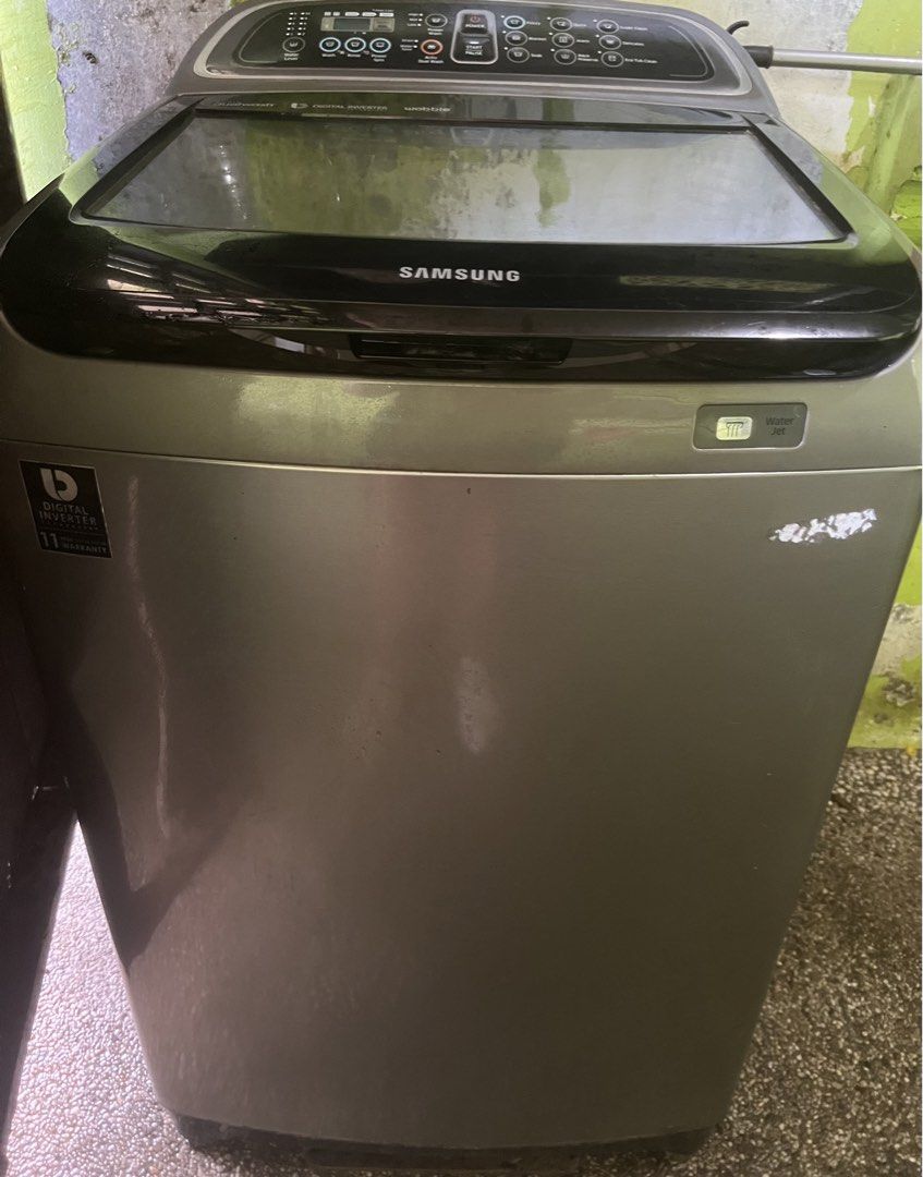 Samsung Washing Machine (Category: Washing Machines and Dryers) located in Manila. Submitted by empirebling (Listing ID 1463355812, Image 3). Description: - Samsung Top Load Washing Machine - Digital Inverter Technology for efficiency - Wobble Technology for gentle yet effective washing - Multiple Wash Cycles: Quick, Jeans, Blanket, Eco Tub Clean - Special Features: Power Wash, Activ Dual Wash - Adjustable Water Level Settings - Built-in Detergen