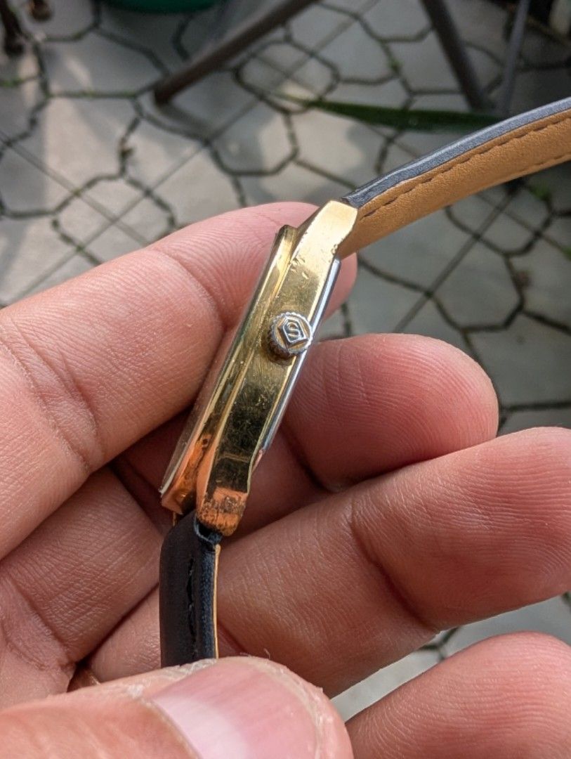 Sandoz Men's Watch (Category: Men's Watches) located in Makati City. Submitted by greatbuysmnl (Listing ID 1463385010, Image 2). Description: Brand: Sandoz Type: Men's Watch Case and Dial: Gold-tone Gold-plated Swiss Made 35mm x 31mm with crown 17 Jewels incabloc with diamond marker at 12 in good working condition .