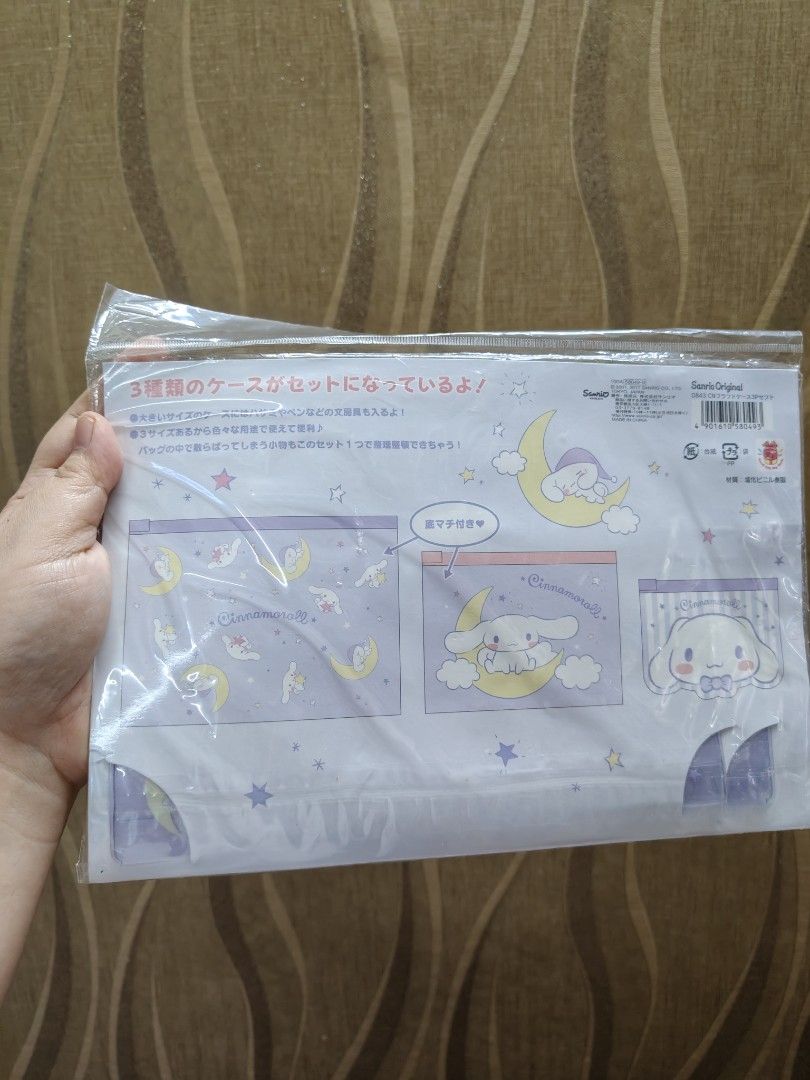Sanrio Cinnamoroll 3pcs Pouch (Category: Stationery & School Supplies) located in Santa Rosa. Submitted by mmps249.1 (Listing ID 1463468777, Image 2). Description: Crossposted Mine now, pay now shipping courier: JRS only Gcash payment upon order No reservations.