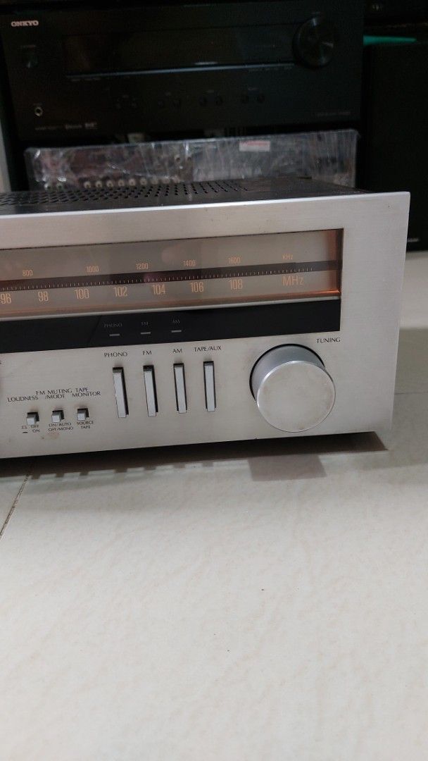 Sansui R-5 Stereo Receiver Amplifier Tuner (Category: Soundbars, Speakers & Amplifiers) located in Quezon City. Submitted by christopher.torio18 (Listing ID 1463553672, Image 2). Description: - Vintage Sansui R-5 Stereo Receiver - AM/FM Tuner - Inputs: Phono, Tape, Aux - Speaker Outputs: A and B systems - Perfect for a retro audio setup - Tested and confirmed working - Minor issue need to repair or rechanel Fm station - All original parts no hist