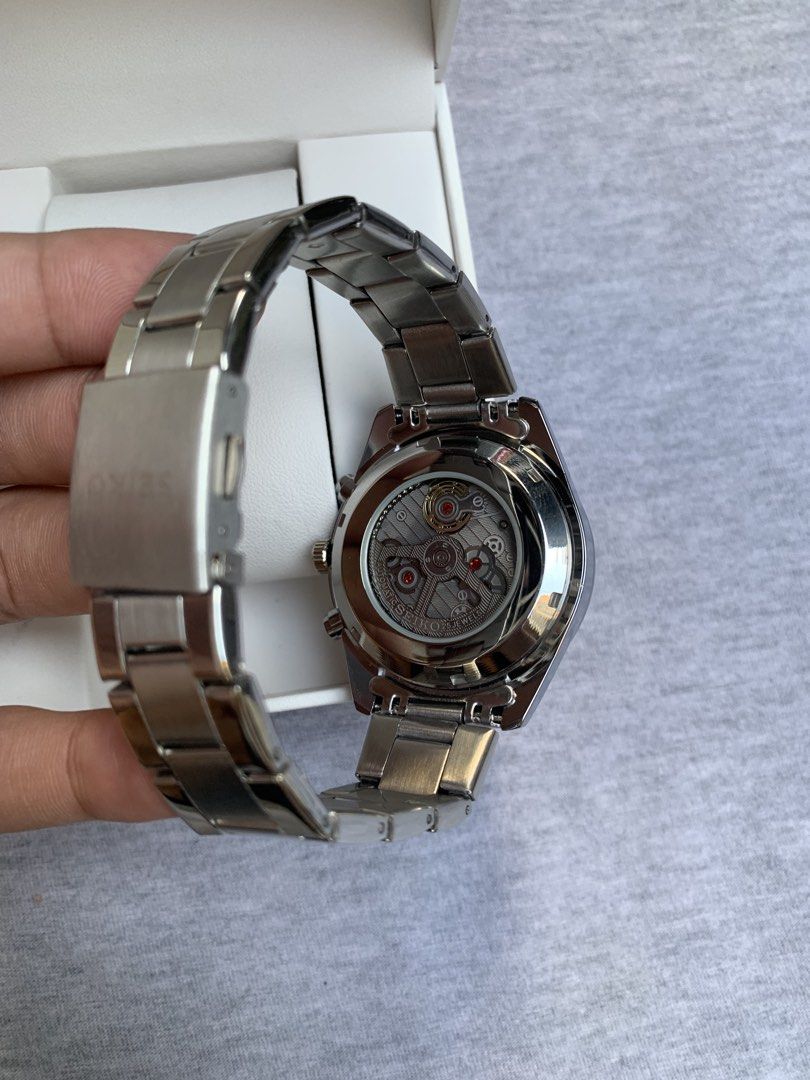 Seiko Prospex Chronograph Automatic Open Back (Category: Luxury Watches) located in Manila. Submitted by jaivrgr22 (Listing ID 1463394117, Image 3). Description: Excellent Condition All Working / No issue With Hard Box & Paper Bag .