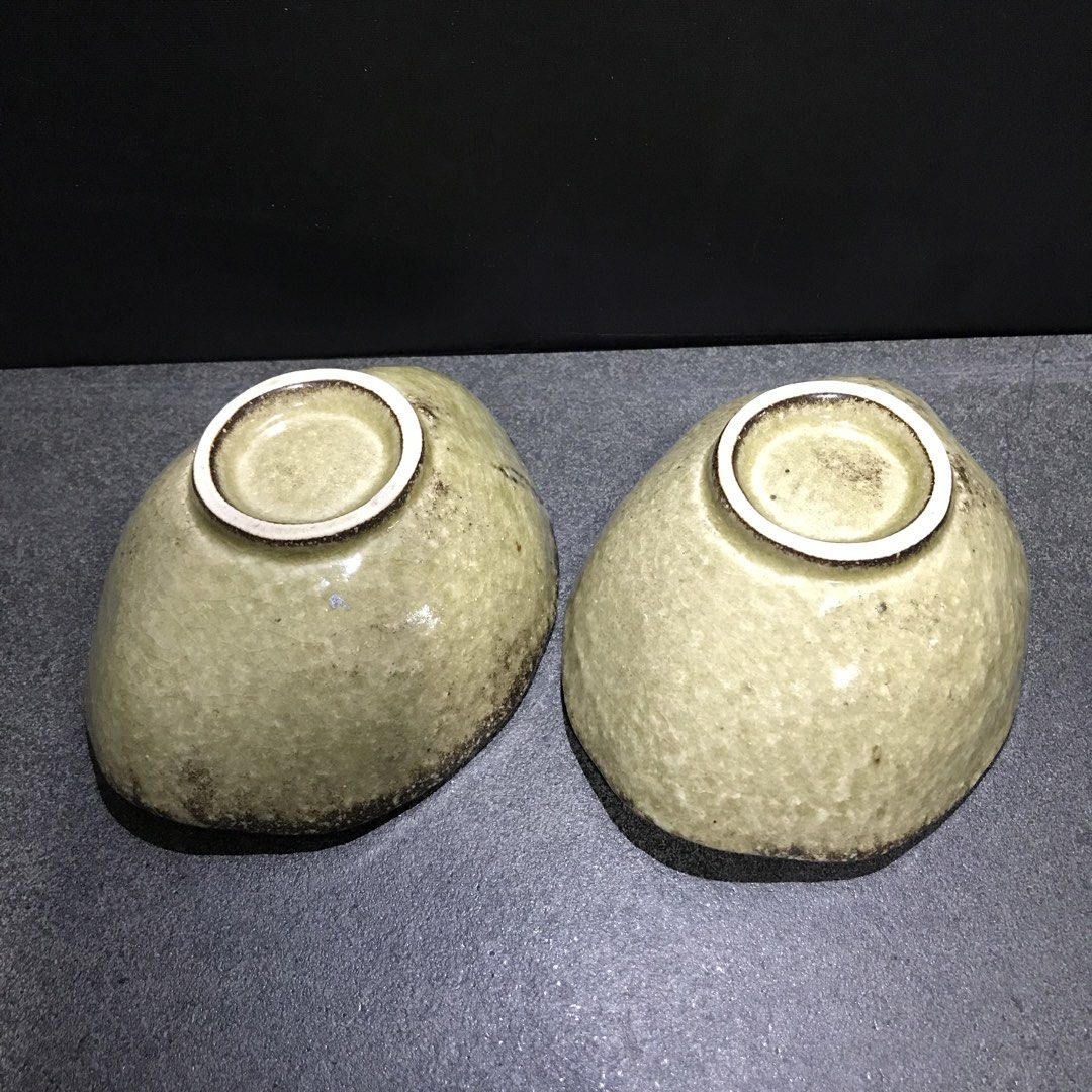Set of 2 Handmade Ceramic Bowls (Category: Dinnerware & Cutlery) located in Baao. Submitted by all.things.japan (Listing ID 1463550547, Image 3). Description: 4.5 x 6.0 x 2.5 inches - Set of 2 unique ceramic bowls - Rustic, handmade aesthetic - Textured glaze with charming irregular edges - Ideal for serving snacks, dips, or as decorative pieces - Clean foot ring on the bottom.