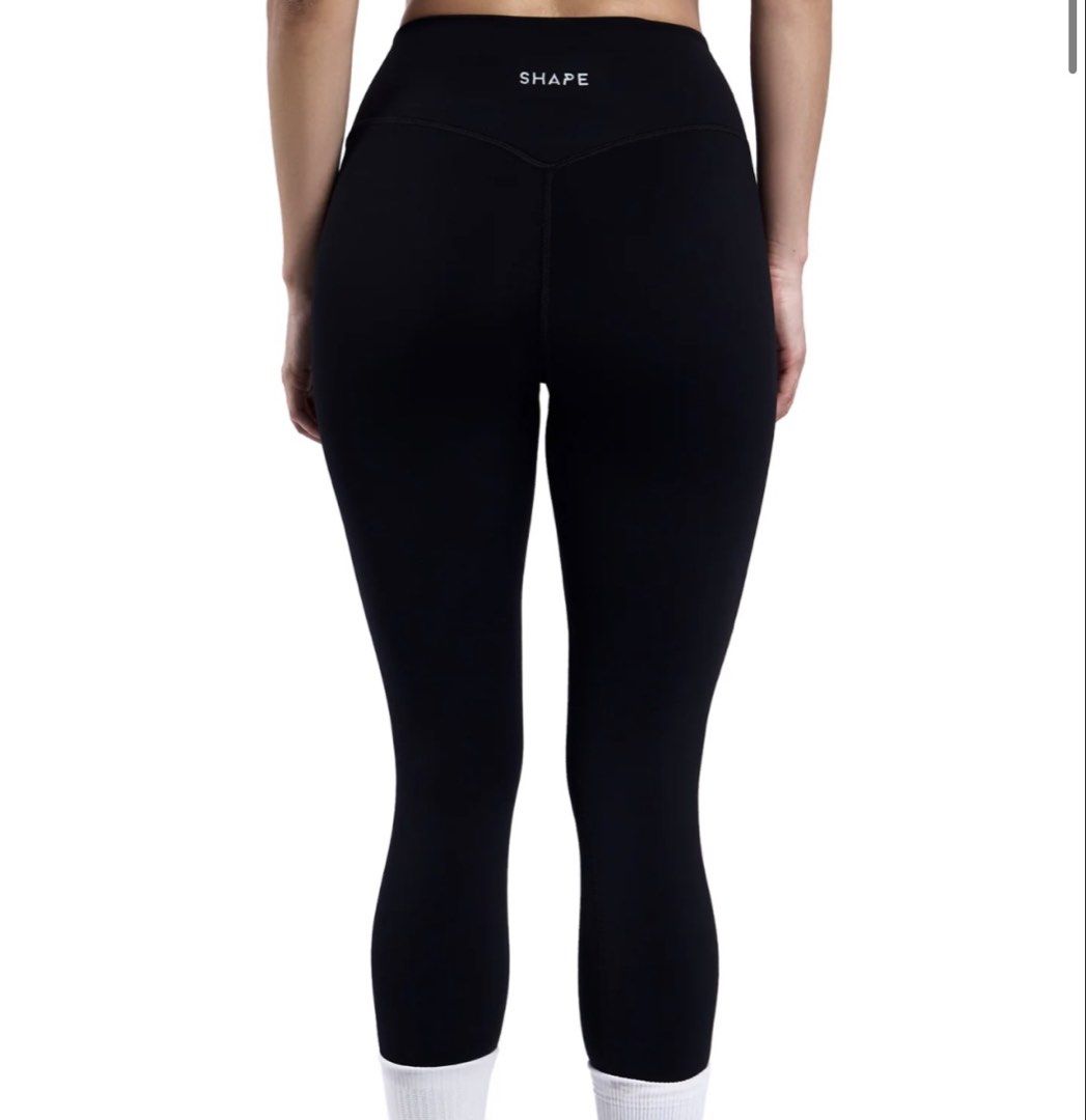 SHAPE Black High Waisted Cropped Leggings (Category: Other Bottoms) located in Quezon City. Submitted by ysabelmendoza (Listing ID 1463350451, Image 1). Description: selling my M sized leggings from shape! size M, soft and comfy fabric - originl price is ₱1800 (sold out on website) used only 1-2x rfs: impulse buy.