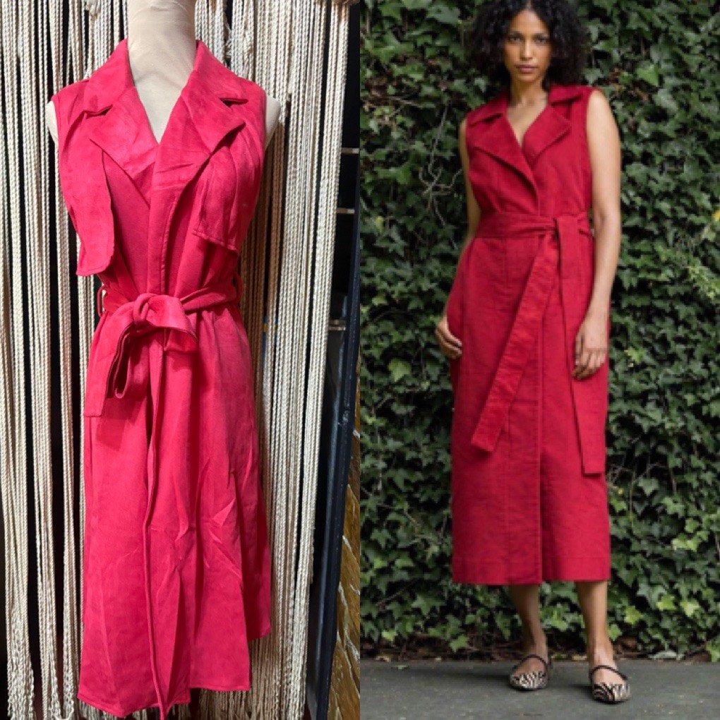 shein suede long vest with belt (Category: Coats, Jackets and Outerwear) located in Cavite. Submitted by bambimay30 (Listing ID 1463330559, Image 1). Description: fit up to large suede dabric.