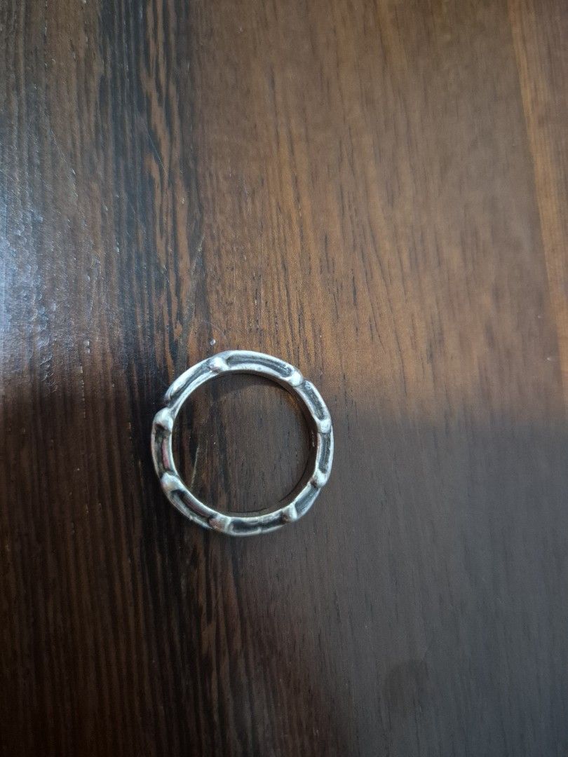 Silver Ring with Unique Pattern (Category: Rings) located in Singapore. Submitted by mooncakes (Listing ID 1463472993, Image 3). Description: - Stamped 925 silver ring - Unique textured pattern all around - Great for everyday wear or as a statement piece - US size 6-6.5.