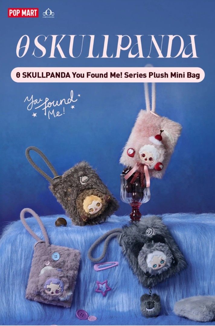 SKULLPANDA You Found Me! Series Plush Mini Bag (Category: Designer & Blind Box Toys) located in Manila. Submitted by cedie.notmunti.notprinsipe (Listing ID 1463453752, Image 3). Description: Sealed foil, opened bottom box 500php only (srp is 900php) MOD: J&T, Lalamove or Meet-Up MOP: Gcash, Maya or Bank Transfer Location: Bocaue/Greenfield.
