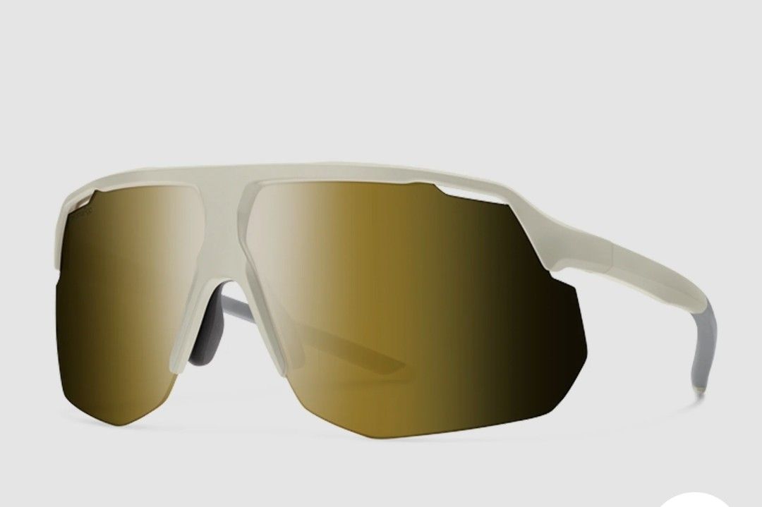Smith Motive Sunglass (Category: Activewear) located in Marikina City. Submitted by ollandty (Listing ID 1463542639, Image 1). Description: The featured eyewear is the Smith Motive Sunglasses in the Matte Bone frame color option. They come equipped with ChromaPop Black Gold Mirror lenses, which enhance clarity contrast. and definition across changing environments. Built specifically for higher-velocity activities like road cycling or trail riding