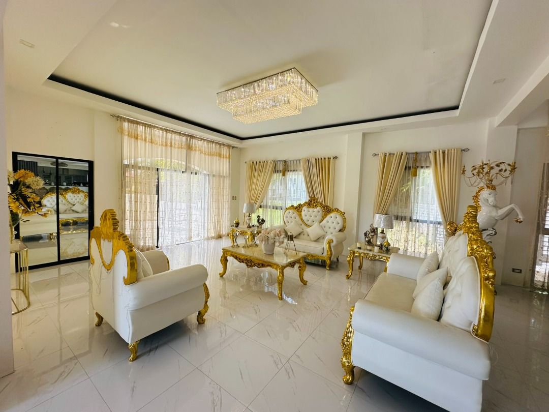 Sofa Set (Category: Sofas) located in Davao. Submitted by emmabasoc (Listing ID 1463410112, Image 3). Description: 1 seater- 1 2 -seater 1 3 -seater 1 big center table 2 side tables.