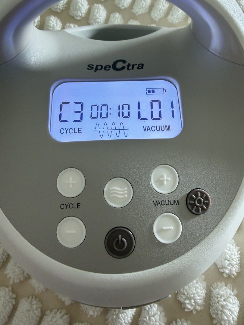 Spectra S1 Plus Rechargeable Electric Breast Pump (Category: Breastfeeding & Bottle Feeding) located in Paranaque City. Submitted by bellabellan (Listing ID 1463374346, Image 2). Description: - Spectra S1 Plus Electric Breast Pump - Rechargeable battery for on-the-go convenience - Digital display shows cycle and vacuum settings - Multiple modes for personalized comfort - Includes power adapter port.