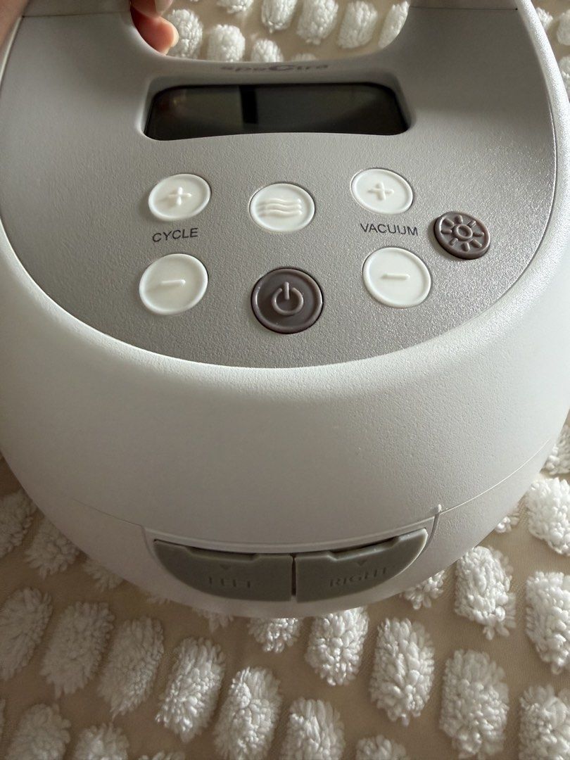 Spectra S1 Plus Rechargeable Electric Breast Pump (Category: Breastfeeding & Bottle Feeding) located in Paranaque City. Submitted by bellabellan (Listing ID 1463374346, Image 3). Description: - Spectra S1 Plus Electric Breast Pump - Rechargeable battery for on-the-go convenience - Digital display shows cycle and vacuum settings - Multiple modes for personalized comfort - Includes power adapter port.