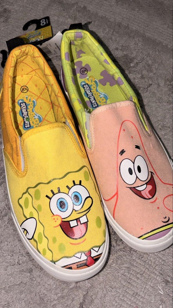 Spongebob Squarepants & Patrick Slip on Shoes (Ground up) (Category: Slippers and slides) located in Manila. Submitted by keenfox-84bb (Listing ID 1463374895, Image 2). Description: Never been used na stock lang size : 8 1/2.