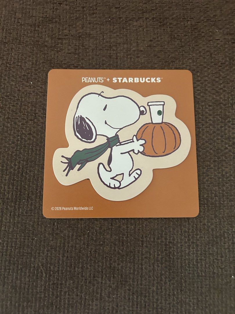 Starbucks Snoopy Card (2026) (Category: Character Goods) located in Binan City. Submitted by impulsebuyer12 (Listing ID 1463390554, Image 1). Description: PIN Intact, Zero Load, Unregistered Reloadable For SB Philippines use only.