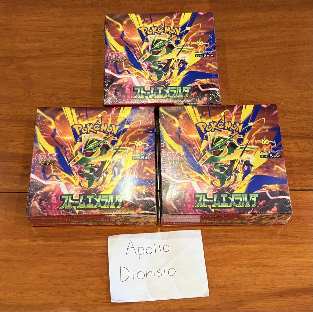 Storm Emerald Booster Box Japanese (Category: Card Boxes & Cases) located in Manila. Submitted by kims_vault (Listing ID 1463329309, Image 1). Description: San Juan/Manila.