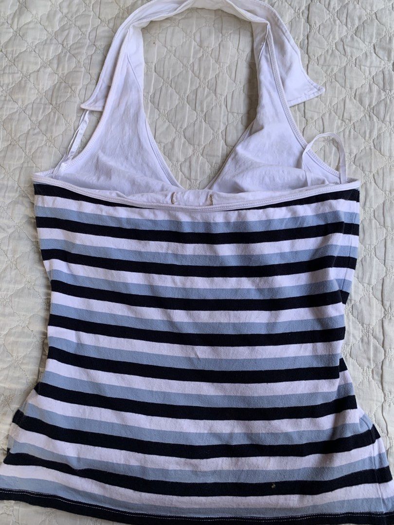 Striped Collared Halter Top (Category: Others Tops) located in Santa Cruz. Submitted by elsmuse3 (Listing ID 1463486156, Image 3). Description: bust 34-36 small.