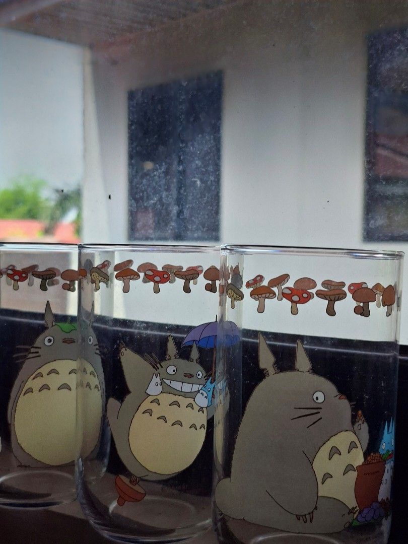 Studio Ghibli Totoro Glasses Set (Category: Other Stationery & Craft) located in Lapu Lapu. Submitted by __sen (Listing ID 1463288468, Image 1). Description: - Set of 3 glasses featuring Totoro and friends - Each glass has a unique design with mushrooms and characters - Made of durable glass - Ideal for Studio Ghibli enthusiasts - Great for enjoying any beverage Price: 750 set MOD: Maxim/J&T MOP: Gcash/Bank Transfer Loc: Lapu-Lapu City, Cebu.