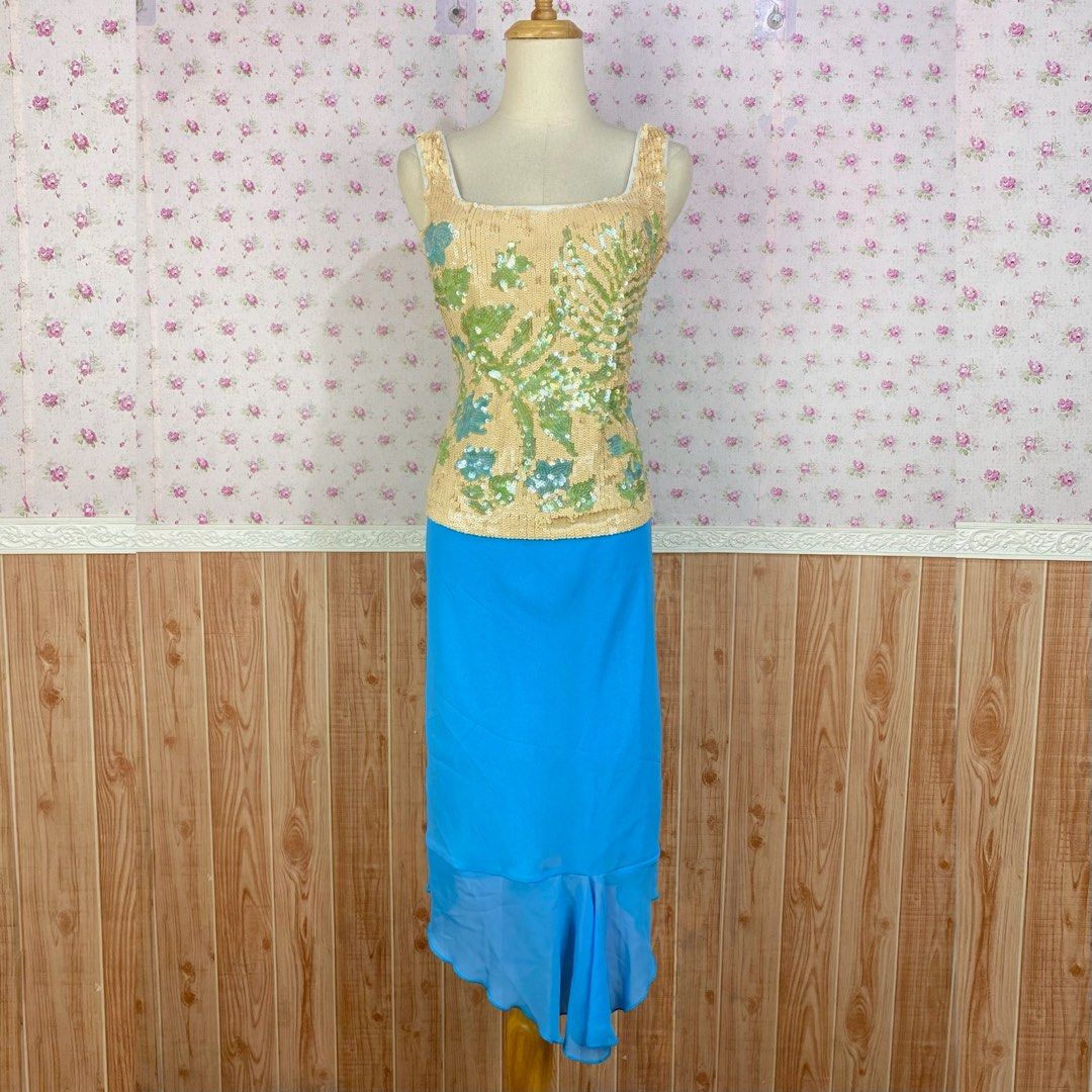 Summer sequins mesh tank top // y2k whimsy beaded (Category: Sleeveless) located in Dagupan City. Submitted by maxi.vint (Listing ID 1463455954, Image 2). Description: .