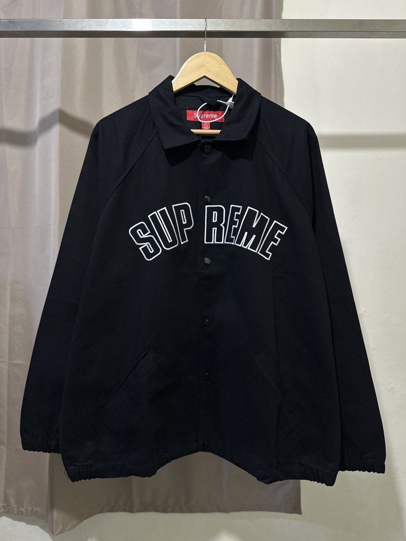 Supreme Arc Denim Coach (Category: Coats, Jackets and Outerwear) located in Manila. Submitted by jasonaldave98 (Listing ID 1463444537, Image 1). Description: Supreme Arc Denim Coach Php 2950.00 Size: Large - 26x28 - Brand New - Complete Tags - Ziplock Location: South Cembo Taguig City.