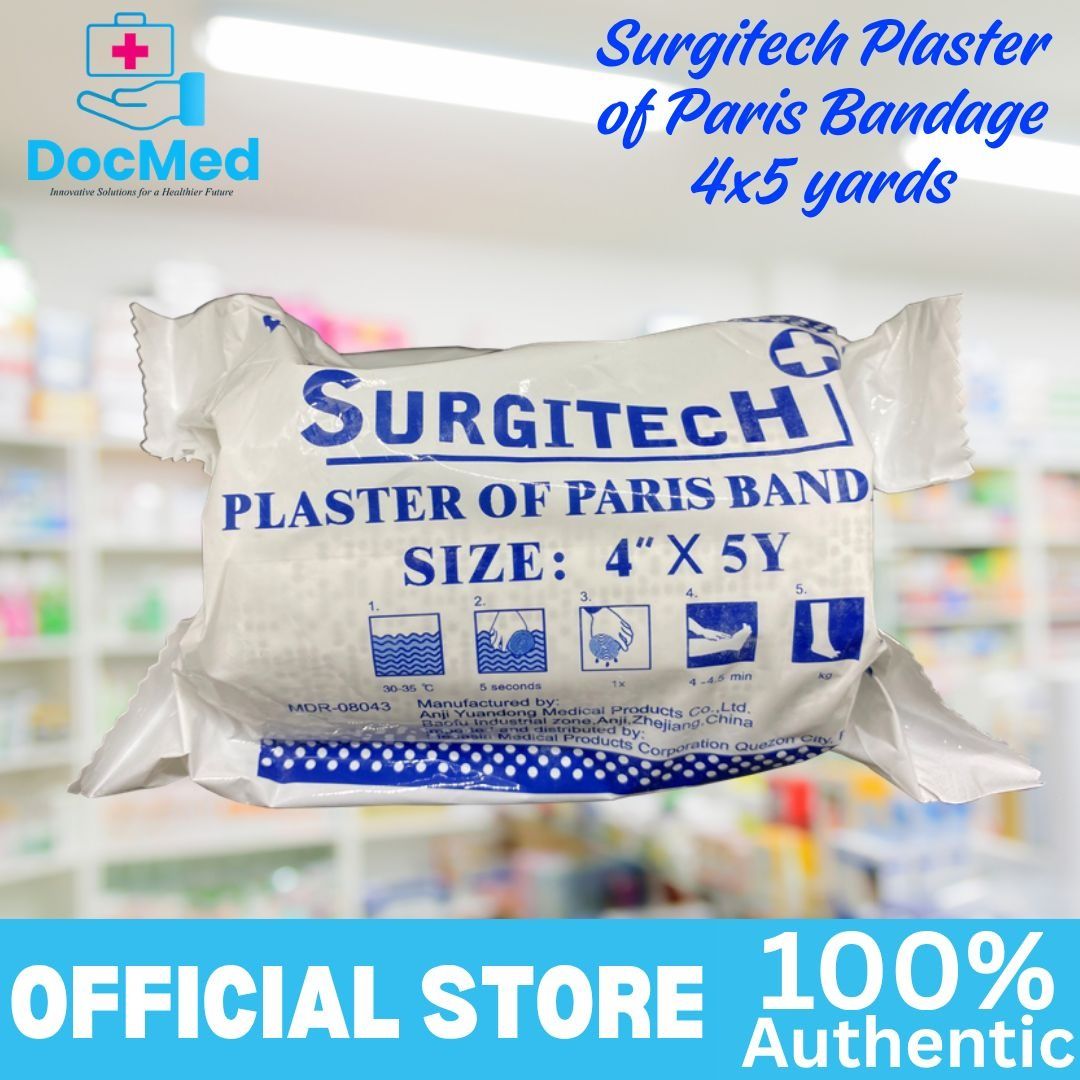 SURGITECH PLASTER OF PARIS 4X5 (Category: Medical Supplies & Tools) located in Quezon City. Submitted by zee_010200 (Listing ID 1463388591, Image 3). Description: - Authentic Surgitech Plaster of Paris Bandage - Size: 4x5 yards - Ideal for medical applications.