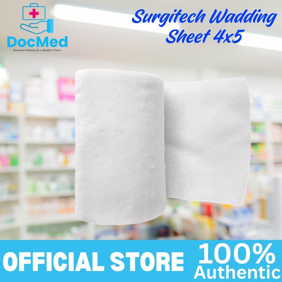 Surgitech Wadding Sheet 4x5 (Category: Medical Supplies & Tools) located in Quezon City. Submitted by zee_010200 (Listing ID 1463385329, Image 3). Description: - Surgitech Wadding Sheet - Size: 4x5 roll - Soft and absorbent - Ideal for padding and wound dressing.