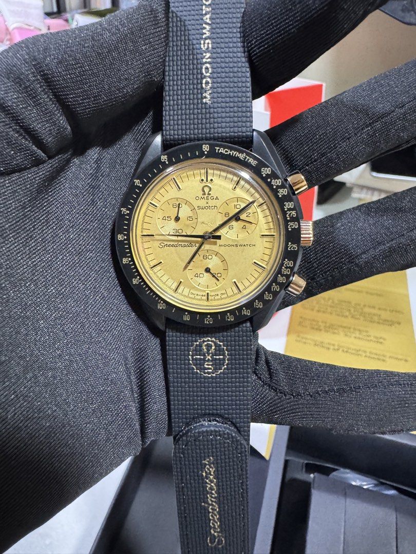 Swatch Omega 1969 (Category: Men's Watches) located in Manila. Submitted by john_emerson (Listing ID 1463504997, Image 2). Description: Swatch Omega 1969 R3plic@ Complete with box, manuals and paper bags.