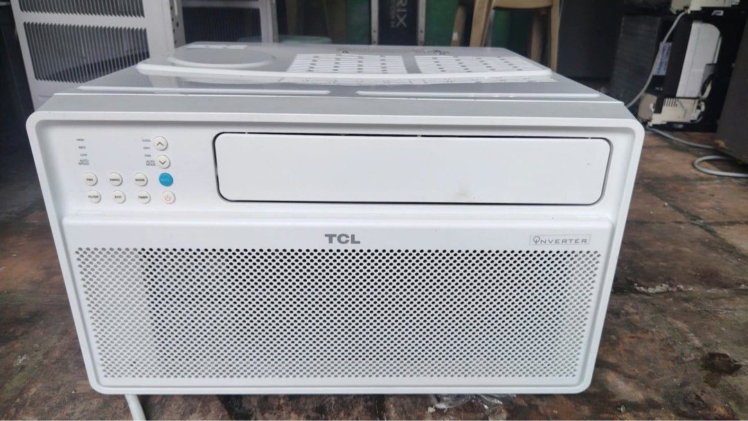TCL 1.5HP DC Inverter Window Type Aircon (Category: Air Conditioning and Heating) located in Manila. Submitted by marquezpa52205 (Listing ID 1463400331, Image 1). Description: - TCL Inverter Window Air Conditioner - Multiple Modes: Cool, Dry, Fan - Adjustable Speeds: High, Medium, Low - Convenient Features: Swing, Filter, Eco Mode, Timer - Easy-to-use Power Button - Perfect for keeping your space cool and comfortable.