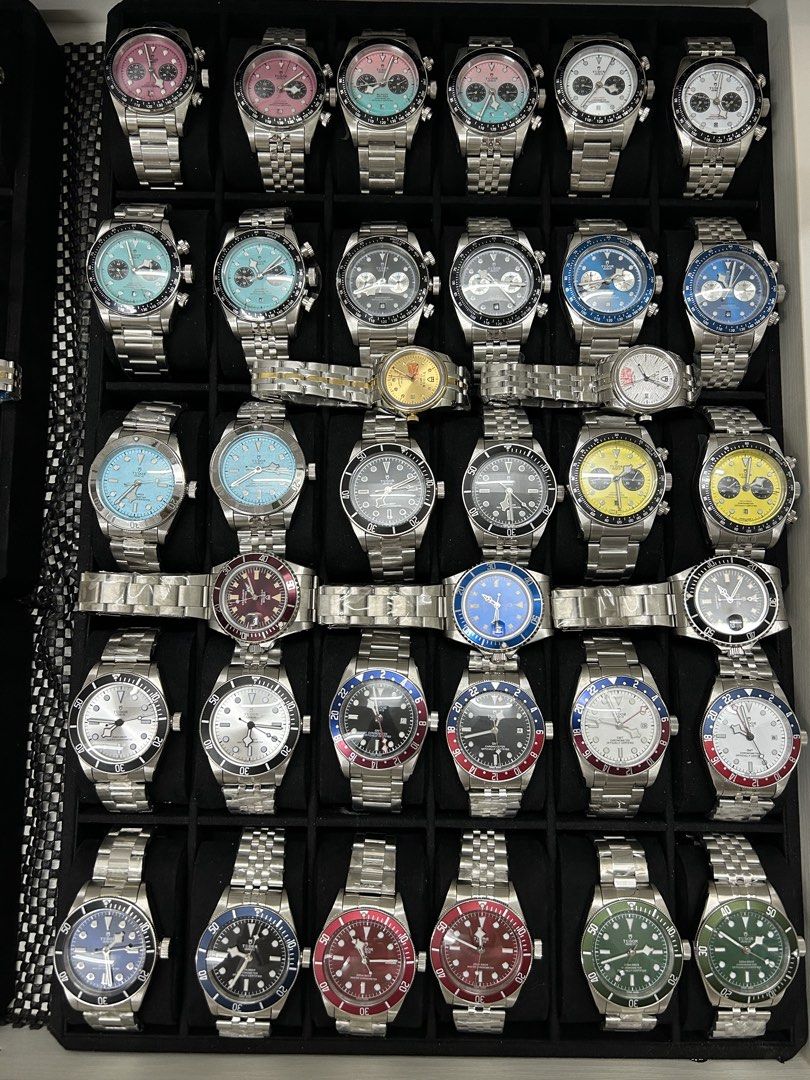 TDR watches japan (Category: Men's Watches) located in San Juan City. Submitted by wristcheckdiaries (Listing ID 1463370921, Image 2). Description: - Collection of watches including Black Bay GMT and various Rolex models. - watches come with boxes and papers. - Message for specific model details and pricing. - Open to reasonable offers..