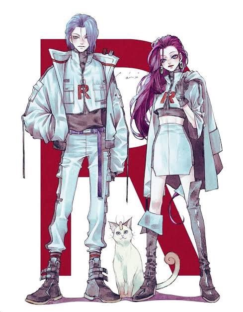 Team Rocket pokemon jessie cosplay (Category: Dresses) located in Alburquerque. Submitted by baozi_bao (Listing ID 1463382903, Image 2). Description: - Team Rocket inspired cosplay set - Includes: cropped jacket with 'R' logo, high-waisted skirt, white lab coat with grey cuffs -size small.