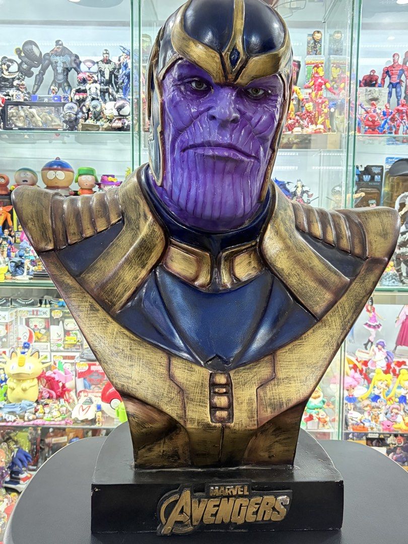 Thanos 1:1 (Category: Figurines & Statues) located in Makati City. Submitted by tomypom (Listing ID 1463517748, Image 2). Description: Lifesize statue 1:1 thanos Marvel Avengers 30 inches tall See pictures for more details Great for mancave 24,999 no rush. Ty .