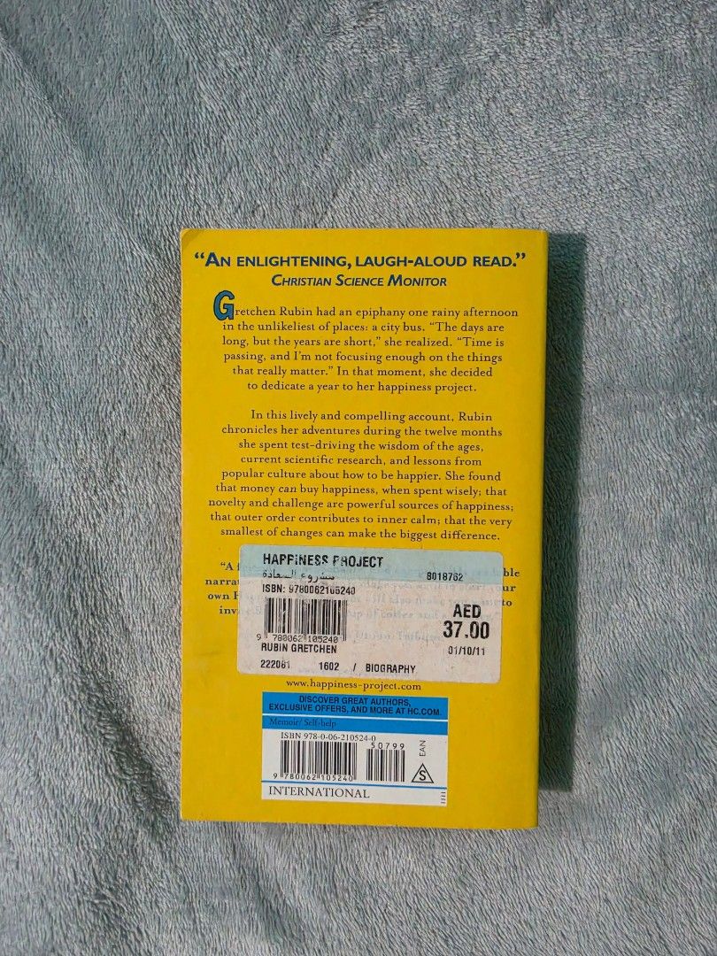 The Happiness Project (Category: Storybooks) located in Bacoor. Submitted by tinks_boutique (Listing ID 1463550471, Image 2). Description: Title: The Happiness Project Author: Gretchen Rubin RFS: Decluttering 🛵 Shipping fee to be shouldered by the buyer. 💳 Payment Method : GoTyme | Gcash.