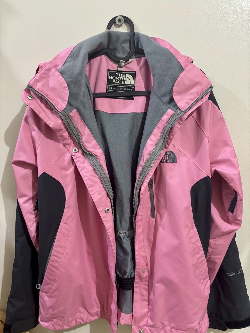 The North Face Summit Series Gore-Tex Pink Jacket (Category: Coats, Jackets and Outerwear) located in Makati City. Submitted by preloveditems2019 (Listing ID 1463372523, Image 1). Description: - The North Face Summit Series Jacket - Color: Pink and Grey - Material: Gore-Tex - Features: Hood, multiple zip pockets - Ideal for outdoor activities - Zippers and snaps in good working condition - Ready for your next adventure!.