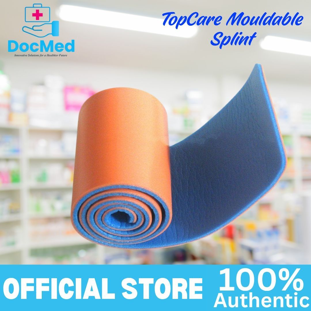 TOPCARE MOULDABLE SPLINT (Category: Medical Supplies & Tools) located in Quezon City. Submitted by zee_010200 (Listing ID 1463362973, Image 1). Description: - Brand: TopCare - Product Type: Mouldable Splint - Feature: Highly flexible and can be molded to fit any limb - Application: Suitable for first aid, emergency support, and outdoor activities - Design: Orange and blue color scheme, compact for storage - Benefit: Provides stable support for in