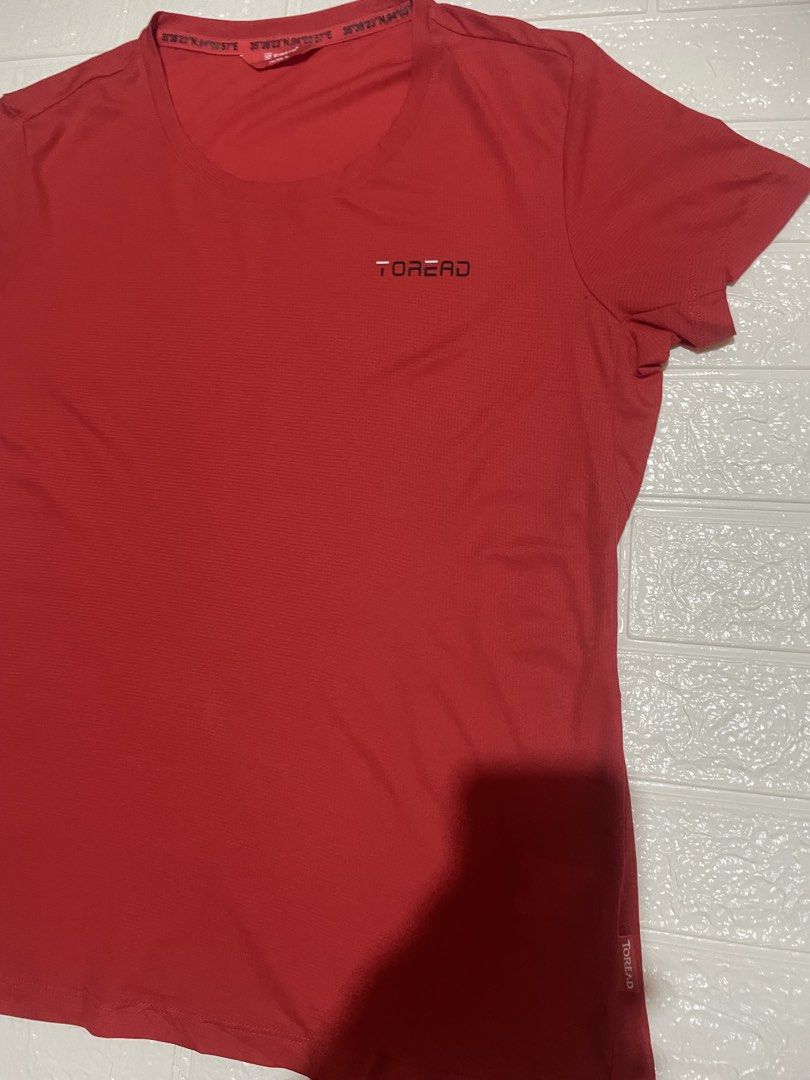 TOREAD Outdoor Hiking TShirt Expedition Micro Grid Quick Dry- Red (Category: Activewear) located in Marilao. Submitted by clear_out_closet (Listing ID 1463389558, Image 3). Description: Item Details: 👇 • Brand: TOREAD • Color: Red • Material: 100% Polyester (100% Technical Grid Mesh) • Sizing: Tagged 170/96B XL (Women’s Line) • Additional Label Details: Features Kunlun Mountain Expedition coordinates printed along the inner neck tape (⁠35°38’23”