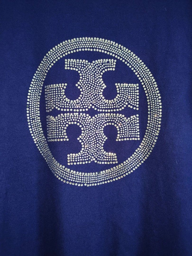 Tory Burch Purple Bedazzled Sweater (Category: Longsleeves) located in Quezon City. Submitted by maxsab (Listing ID 1463549873, Image 3). Description: - Made in Hong Kong - Good as new - Quality knit fabric with bedazzled design.