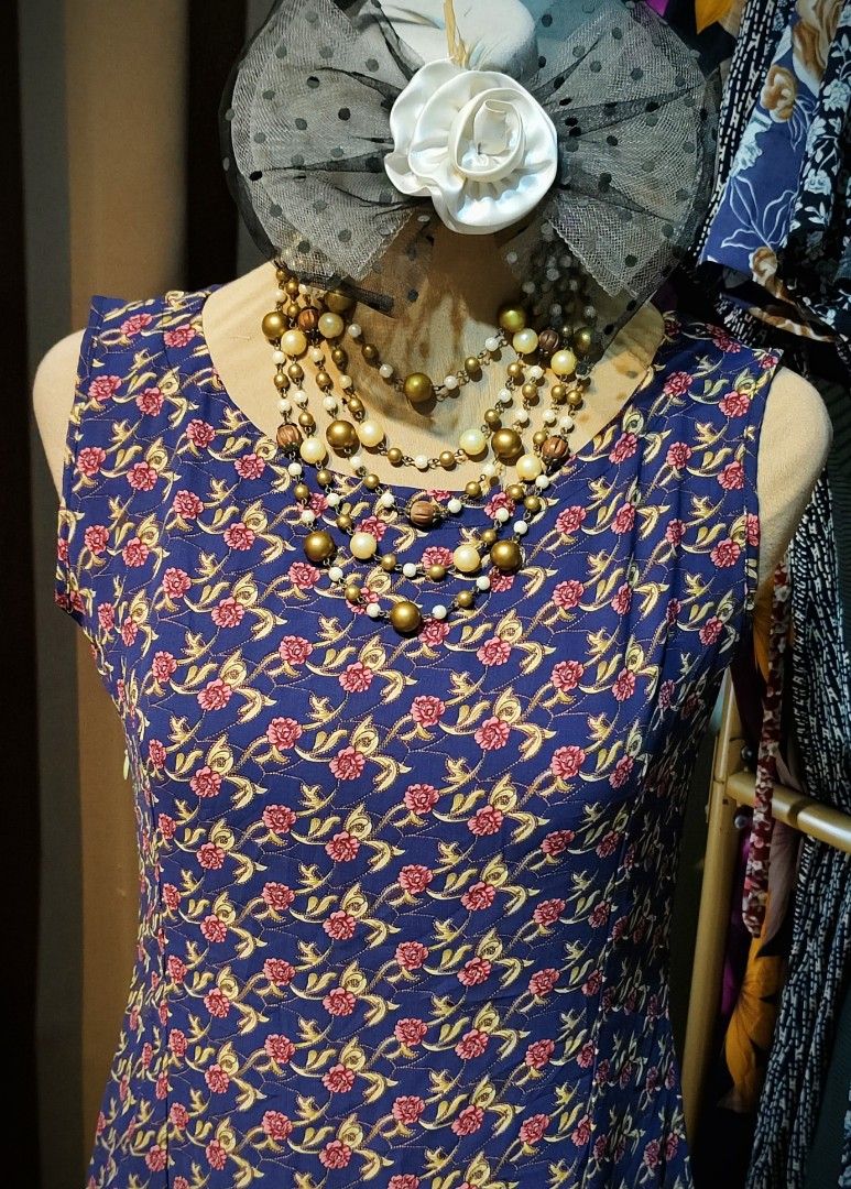 Ukay printed sleeveless midi dress (Category: Dresses) located in Rizal. Submitted by villacorta14757 (Listing ID 1463457170, Image 3). Description: Ukay printed sleeveless midi dress B 36 W 30 L 43 Like new Issue need wash.