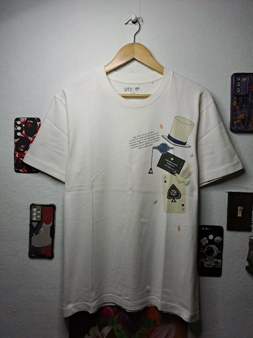 Uniqlo Detective Conan (Case Closed) UT (Category: Tshirts & Polo Shirts ) located in Manila. Submitted by yaseen__73 (Listing ID 1463400286, Image 1). Description: Uniqlo Detective Conan (Case Closed) UT graphic T-shirt featuring a subtle Kaitou Kid motif on the chest. Wearing Size : Medium on Tag Dimensions : See Photo Color Rate : 9.9/10 No Issue Needs Re - Wash In Excellent Condition 350.00 Shipped Via J&T Express Around Metro Manila MOP : J&