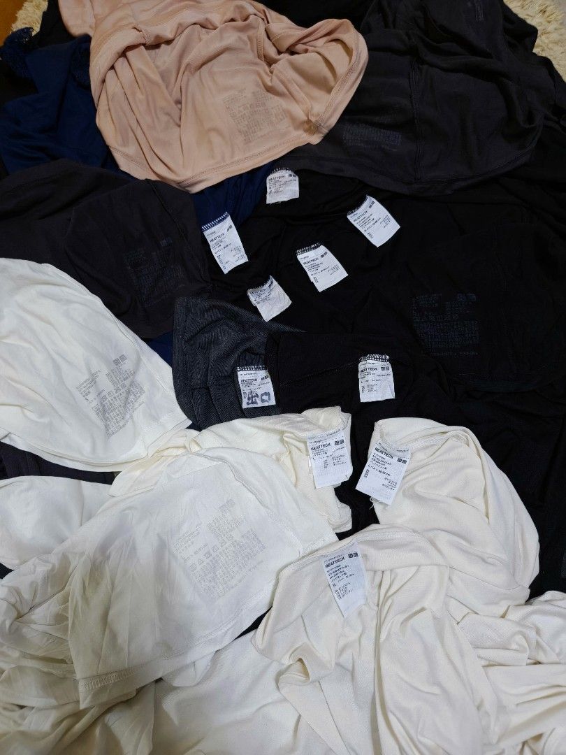 Uniqlo Heattech Tops - Various Sizes & Colors (Category: Longsleeves) located in Baguio. Submitted by sky_alexander143 (Listing ID 1463371801, Image 2). Description: - Uniqlo Heattech long sleeves women's - Insizes: S, M, L, xL - Available in colors: black, white, dark grey, navy blue, peach - Features Heattech technology for superior warmth - Ideal for layering during colder weather.