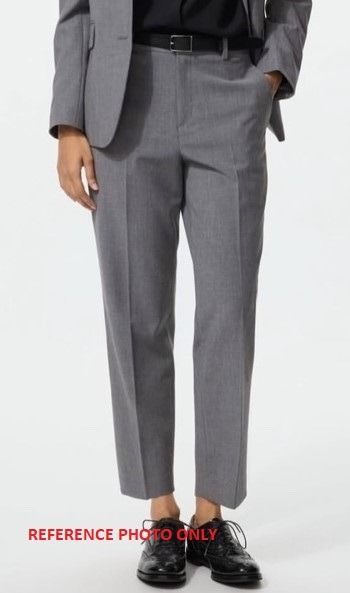 UNIQLO SMART ANKLE PANTS - GRAY (Category: Other Bottoms) located in Caloocan City. Submitted by galorylem99656 (Listing ID 1463333034, Image 1). Description: UNIQLO SMART ANKLE PANTS - GRAY ✨ Condition: Like New 📌 Reason for Selling: Decluttering PRODUCT DETAILS Brand: UNIQLO Type: Smart Ankle Pants Color: Gray (actual color may vary slightly depending on lighting) Size: Small Waist: 60–66 cm Hip: 85–91 cm TRANSACTION & DELIVERY 📦 Shipping: Vi
