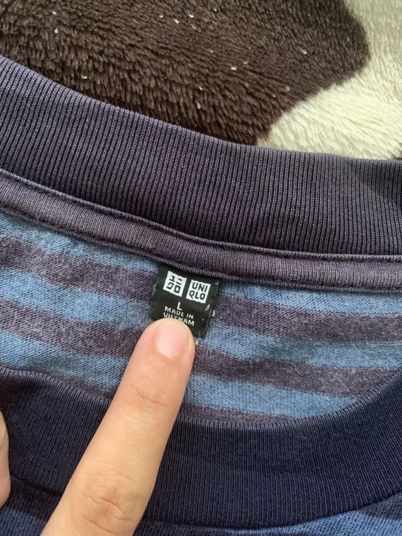 Uniqlo Striped Long Sleeve (Category: Coats, Jackets and Outerwear) located in Kabacan. Submitted by nevr_outofstyle (Listing ID 1463439359, Image 2). Description: Uniqlo Striped LS •Details W- 22” L- 27” Excellent Condition issue: N/A buyer will shoulder the delivery fee MOP: Gcash 🚚 J&T.