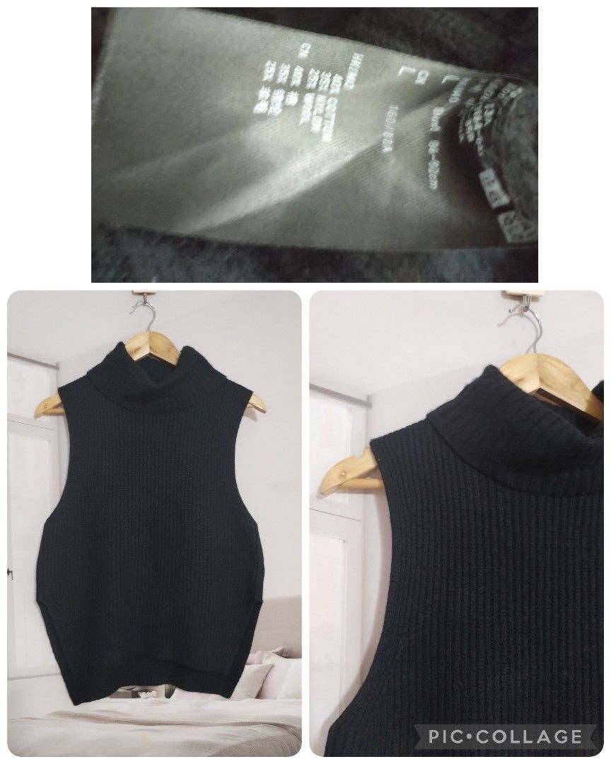 Uniqlo thick knit mock neck top (Category: Sleeveless) located in Lucena. Submitted by styleddsc (Listing ID 1463381275, Image 1). Description: .