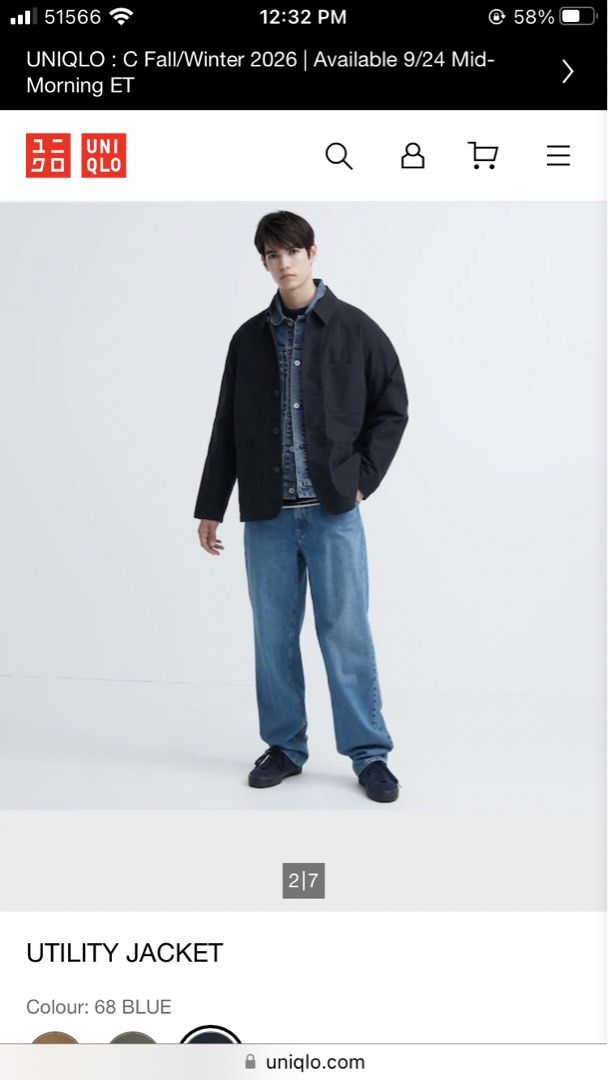 Uniqlo Utility Jacket (Category: Coats, Jackets and Outerwear) located in Cebu City. Submitted by no3spass1ng (Listing ID 1463365327, Image 2). Description: Uniqlo Utility Jacket Size XL dimes: 25 W x 30 L very good condition see pics 📍 Cebu city.