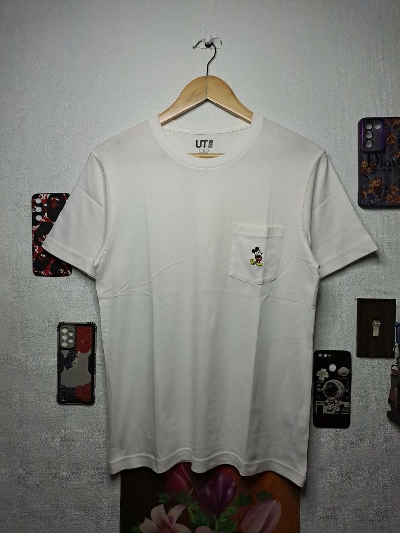 UT Uniqlo x Mickey Mouse (Category: Shirts) located in Manila. Submitted by yaseen__73 (Listing ID 1463399156, Image 1). Description: UT Uniqlo Pocket Tee White x Disney Mickey Mouse Cotton 💯 Wearing Size : Medium on Tag Dimensions : See Photo Color Rate : 9.9/10 Needs Re - Wash In Excellent Condition 350.00 Shipped Via J&T Express Around Metro Manila MOP : G C A S H B A N K T R A N S F E R Seller's Location: 📍Brgy. Pansol, Q.C.