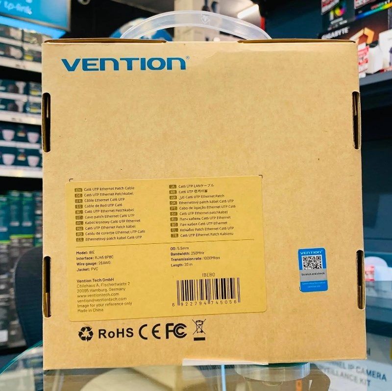 📌Vention 20M Cat 6 UTP Ethernet Patch Cable Black IBEBQ (Category: Cables & Adaptors) located in Makati City. Submitted by go.gadgetsph (Listing ID 1463425041, Image 2). Description: 📌PHYSICAL STORE LOCATIONS Makati City/Kawit Cavite 📌MODE OF PAYMENTS CASH/GCASH/BANK TRANSFER/COD - All Products are Original, Brandnew and Sealed - SAME DAY DELIVERY VIA LALAMOVE - 1-YEAR WARRANTY/ 7 DAYS REPLACEMENT - Specs may vary by model/variant. 📌DM FOR OR